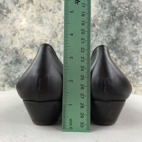 AGL Attilio Giusti Leombruni Women's Size 39.5 (9.5) Brown Leather Slip On Pumps - Picture 8 of 13